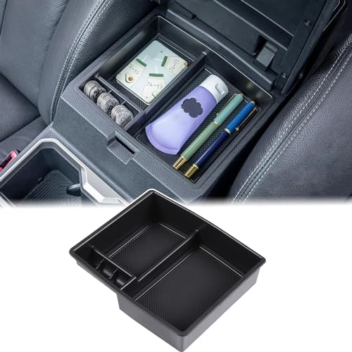 Aunginsy Caja de almacenamiento para reposabrazos compatible con Toyota Tacoma 2024 Pickup Truck consola central, bandeja organizadora para reposabrazos, accesorio de almacenamiento, caja de
