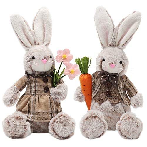 Juegoal 2 Pack Easter Bunny, 12.6' Handmade...