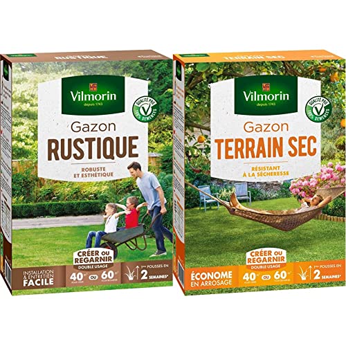 Gazon rustique Vilmorin 1kg pour terrain sec vert robuste - 2