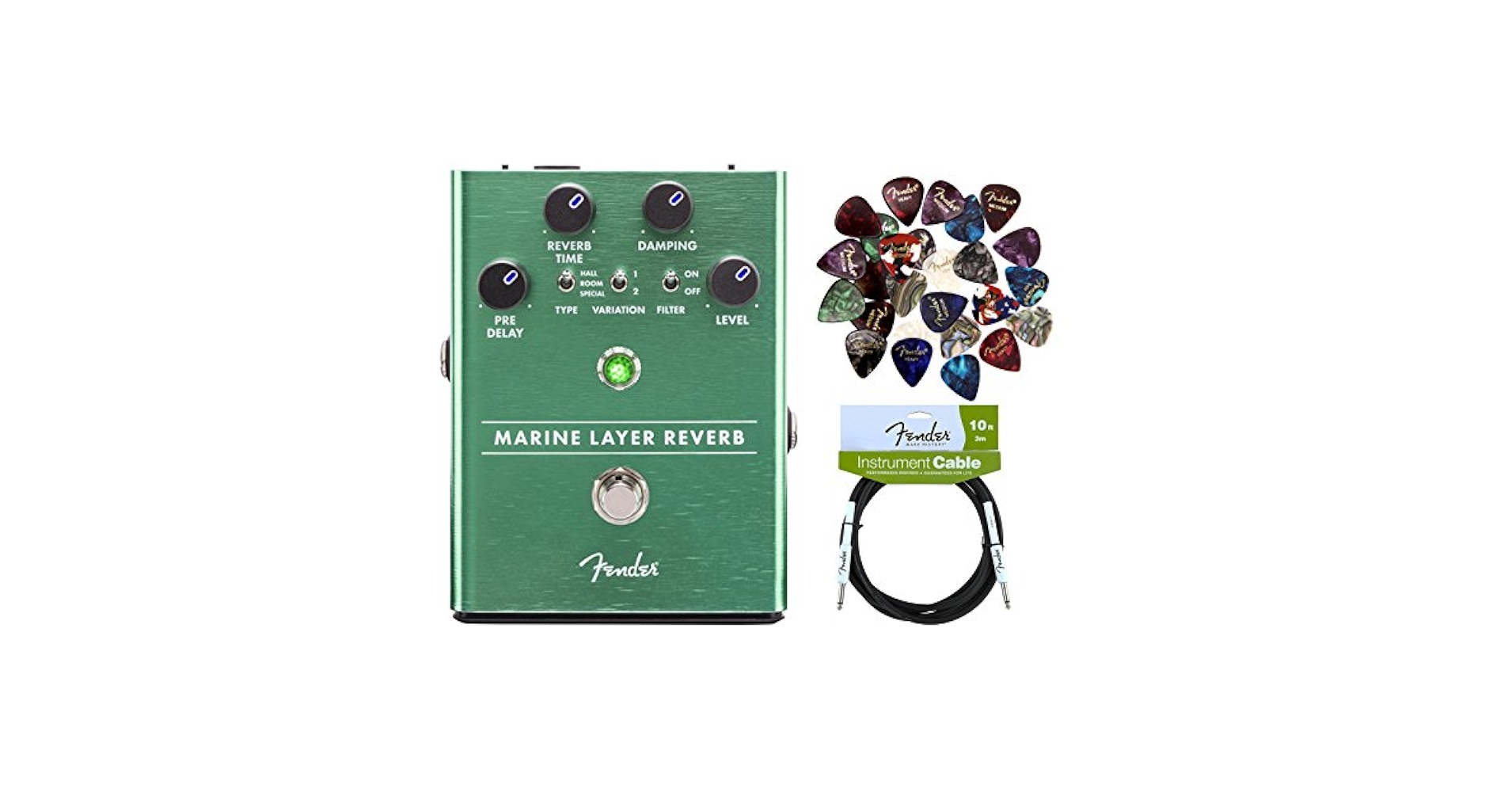 ギター Fender MARINE LAYER REVERB Amazon.com: Fender Marine Layer Reverb Pedal Bundle with