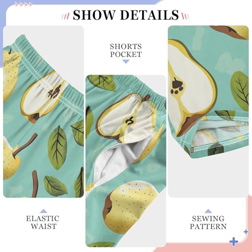 Pear Boys Pants Boys Athletic Pants Long Pant for Boywith Pockets Wide-Leg Size 6-14Y4