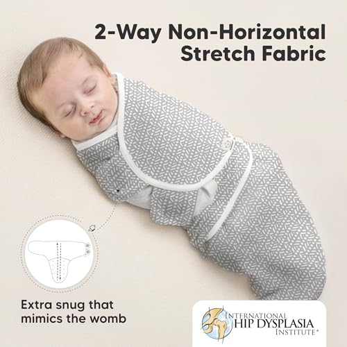 Image of 3-Pack Organic Baby Swaddle Sleep Sacks - Swaddles for Newborns, Infant 0-3 Months, Baby Girls, Boys, Soft & Snug Newborn Sleep Sack, Nursery Swaddling Blankets (Nordic, XS)