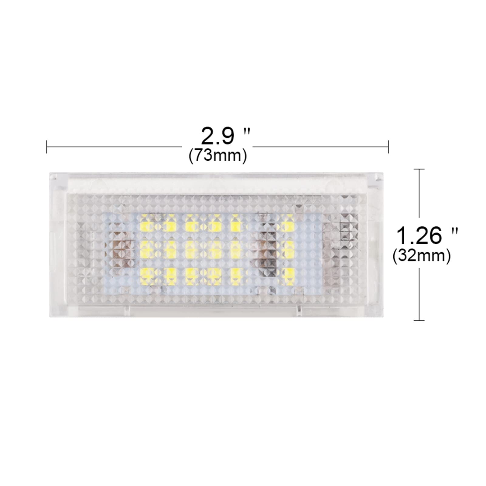 Luz numérica Bombilla De Lámpara De Matrícula Blanca 3528 Para E46 4D 323i 325i 328i 6000k 12V Luces De Matrícula