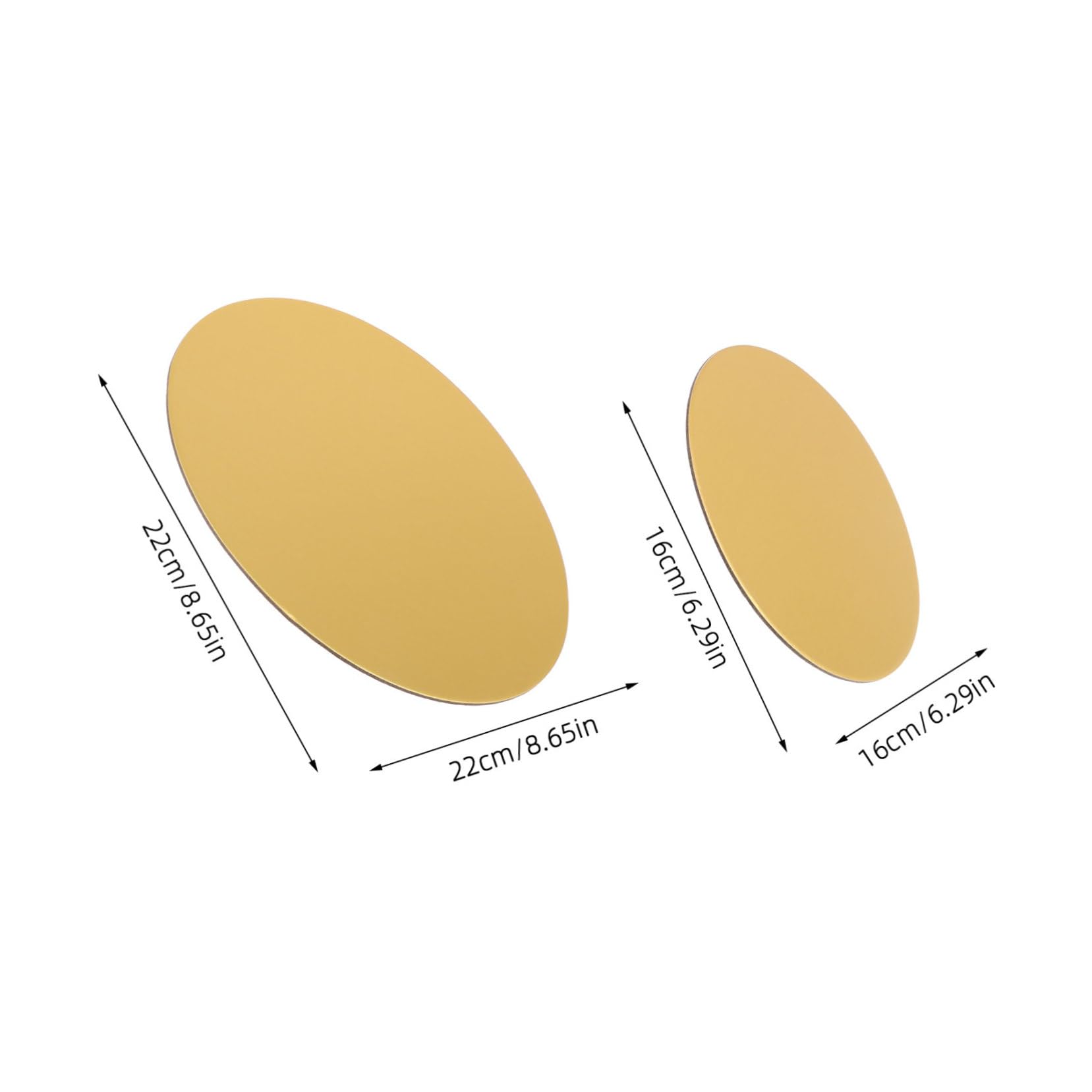 GRIRIW Thickened 1.7mm Cake Rounds Paper Base 8pcs Gold Cake Inserts Nonstick Surface for 6'' 8'' Cakes Elegant Decor for Special Occasions