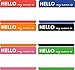 Cualfec 300Pcs Hello My Name is Stickers Colorful Name Badge Stickers 3.5 x 2.25 inches - 6 Color per Sheet (50 Sheets)