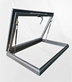 Skylight Frame with Handle - Durable Outdoor Roof Access for Sunroom and Basement, Made from Thick Materials for Long-Lasting Use