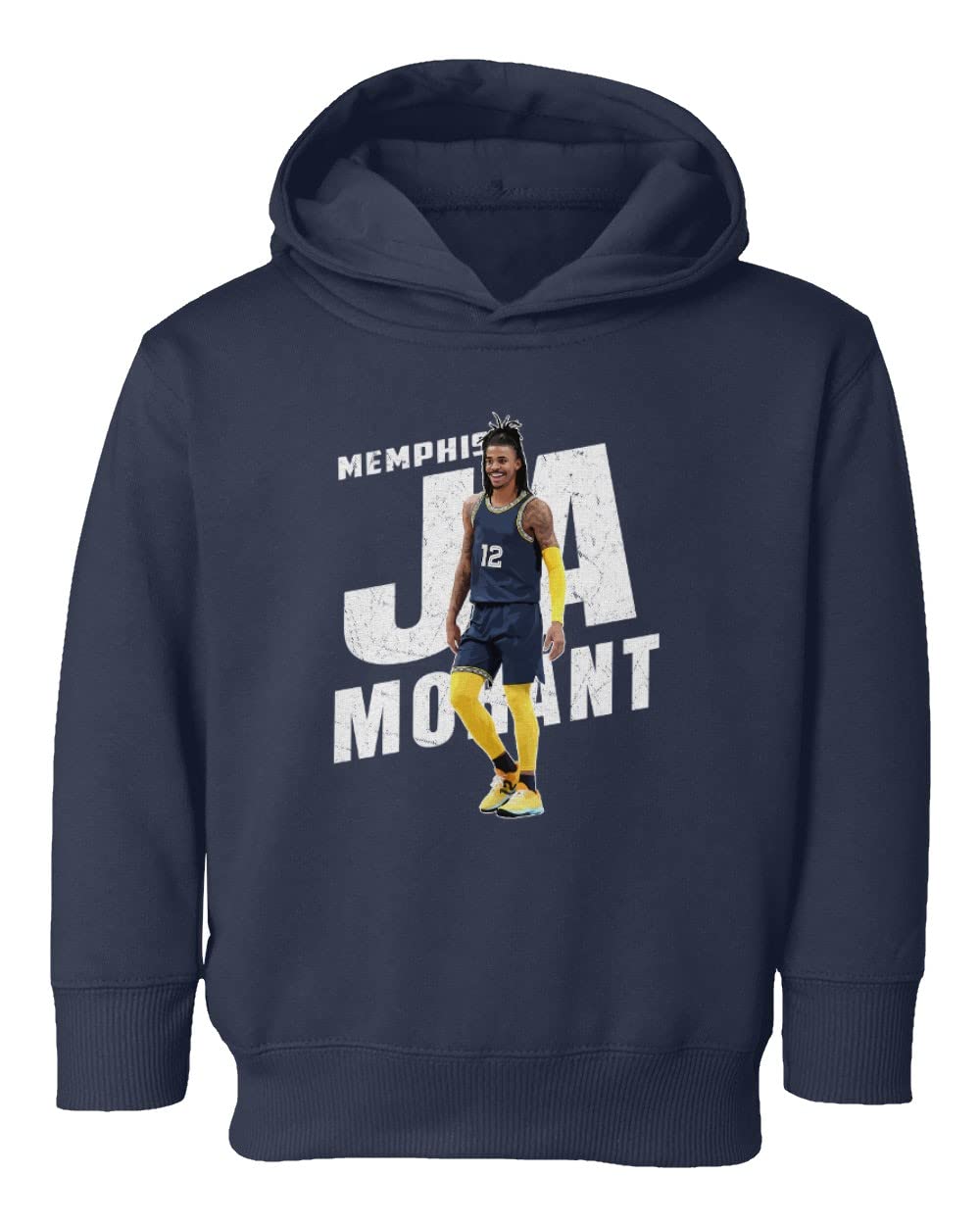 RIVEBELLA Morant Memphis Basketball Star Player Sports Fans Toddler Hoodie Sweatshirt (Navy, 5T)