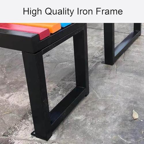 Banc de jardin en métal noir de 150 cm résistant aux intempéries