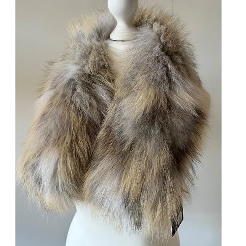 Grey Men Collar Fur fox for coat parka hood 75 cm3
