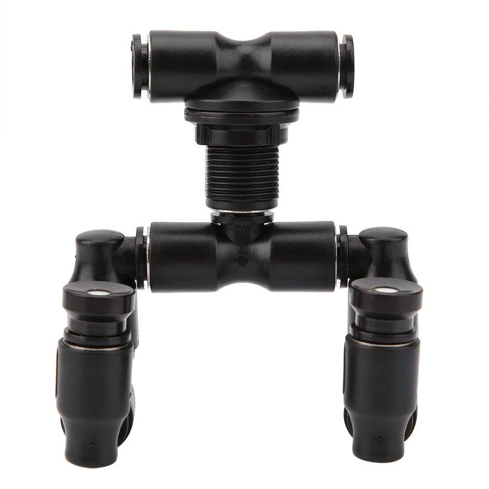 Bone Design Nebel Sprinkler, 360 verstellbare Düsen Reptile Nebel Sprinkler Aquarium System Connect 1/4 '' Tub Pet Kühlsystem für Rainforest Tank, schwarz