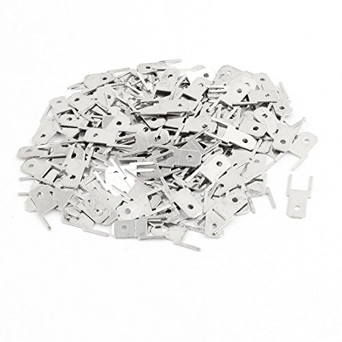 Aexit 100 Pcs Audio & Video Accessories 4.8mm Dia Male Insulated Crimp Spade PCB Male Long Connectors & Adapters Terminal Connector