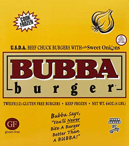 BUBBA BURGER FROZEN BEEF BURGER BOX 64 OZ - 0704639980041