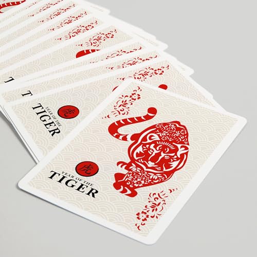 Baraja de Poker Silhouette Año del Tigre Lantern Press miniatura 5