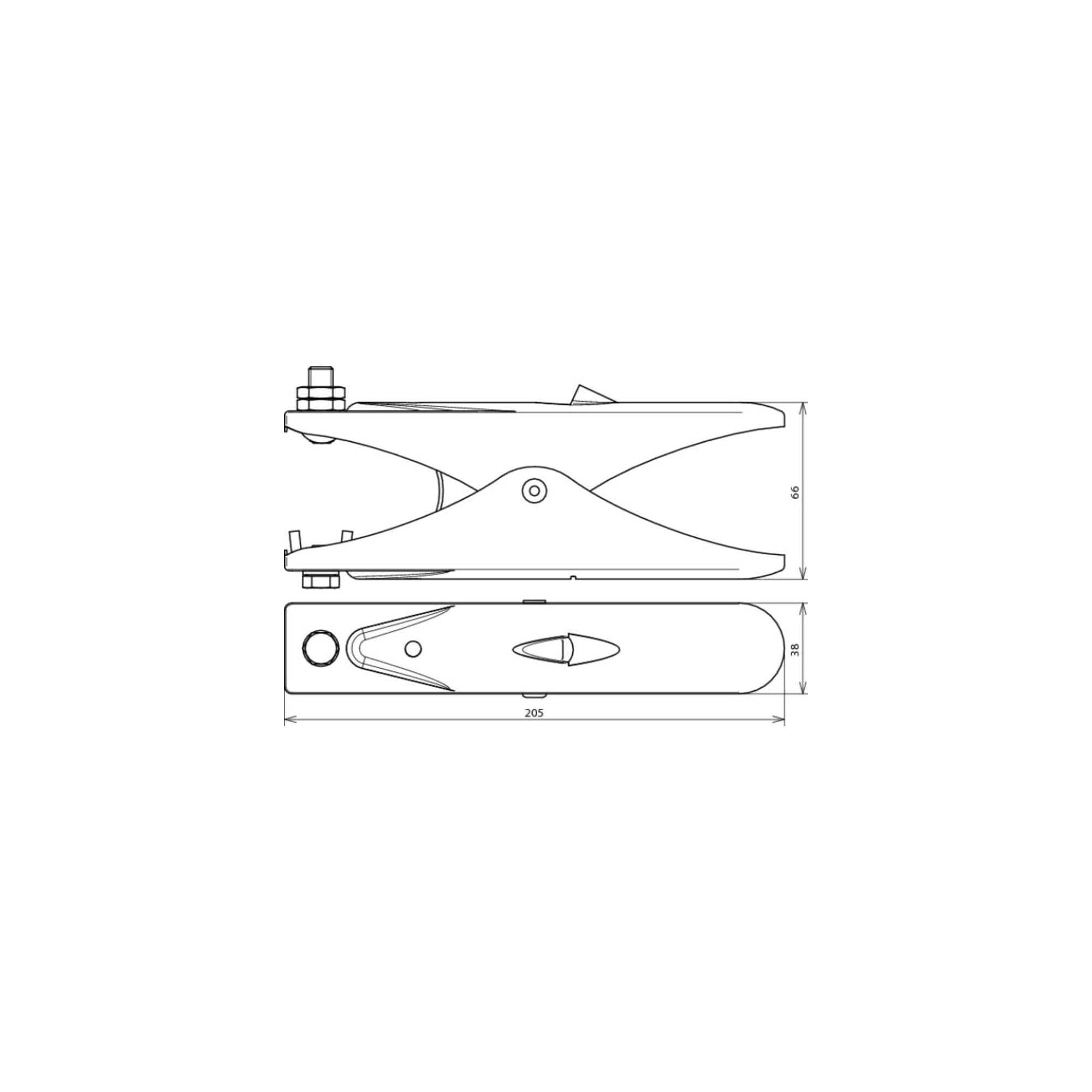 Dehn 546001 Klemme Toma Earth rd-55/fl-45 mm M10 Niro V2 A