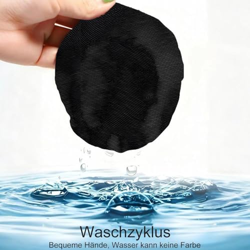 6 Stück Dehnbare Kopfhörer Schutz überzug, für 6-8.5cm On-Ear Ohrpolster, Kopfhörer überzug, Waschbare Headset Schutz für Headset, Abdeckungen aus Strickstoff Ohrpolster, Schwarz