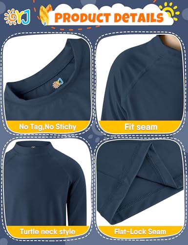 Image of Boys Rash Guard Swim Shirt Long Sleeve Rashguard UPF+ 50 SPF Sun Water Surfing Shirts for Toddler Kids Youth Teen 2T-16Y