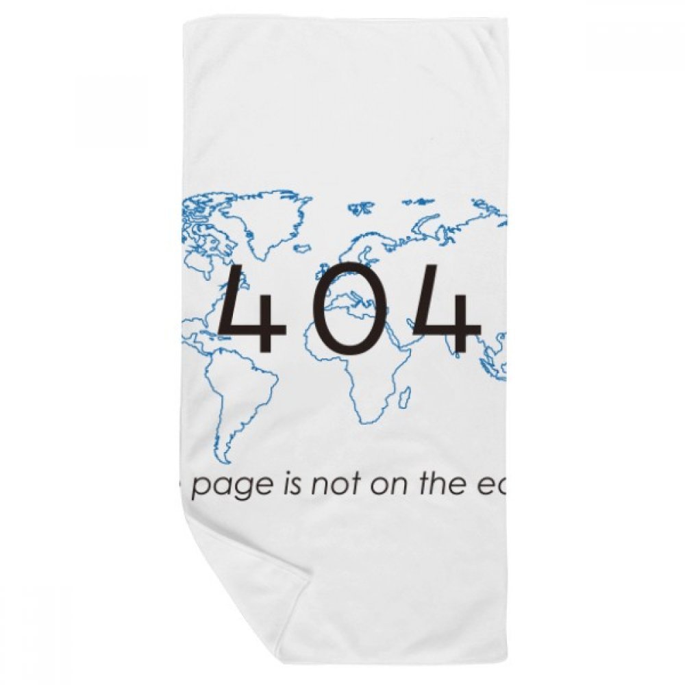 Serviette de bain cadeau informatique original motif Programmer 404 d'erreur