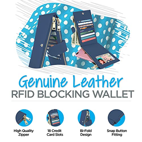 RFID Blocking Wallet for Women | Attractive Design with Genuine Leather, Zipper Pocket, Bifold Feature | Hold and Protect Your Cards Everywhere You Go4