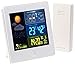 Produktbild infactory Tischuhren: Funk-Wetterstation mit Außensensor, Farbdisplay, Funkuhr, Wecker, weiß (Funkwetterstation mit Farbdisplay, Wetterstation Farb LCD Anzeige, Außensensoren)