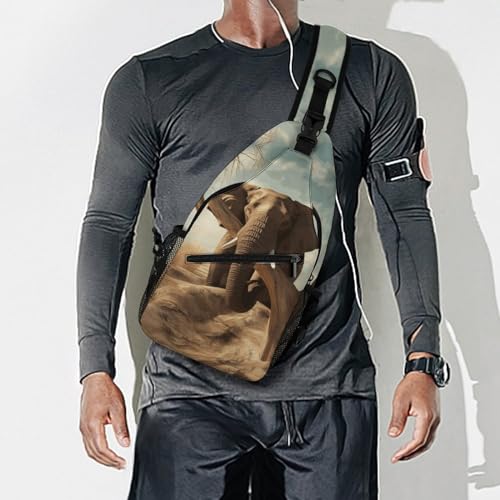 Bolso tipo sling Resting Elephant para hombro y pecho miniatura 7