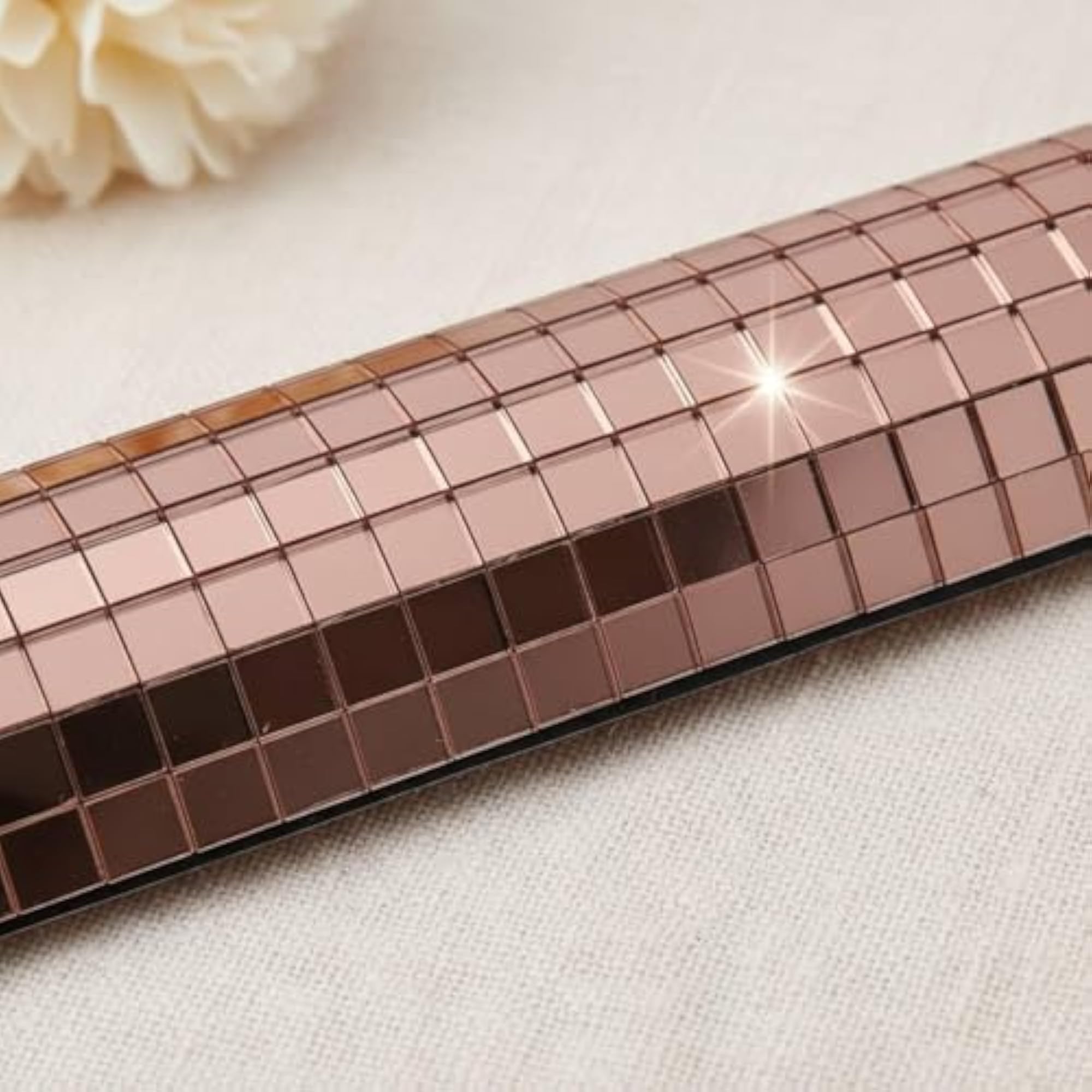 150 Pieces Self Mosaic Mirror Tile High Reflection Wall Sticker