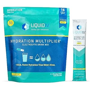Liquid I.V. Hydration Multiplier – Lemon Lime – Hydration Powder Packets | Electrolyte Powder Drink Mix | Easy Open Single-Serving Sticks | Non-GMO | 1 Pack (16 Servings)