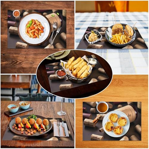 Set de table en PVC antidérapant résistant chaleur lavable pour salle à manger - 6