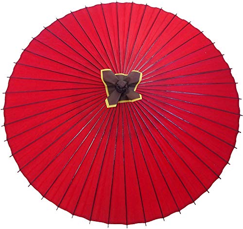 蛇の目傘 無地 赤 実用蛇の目傘 雨傘 防水加工