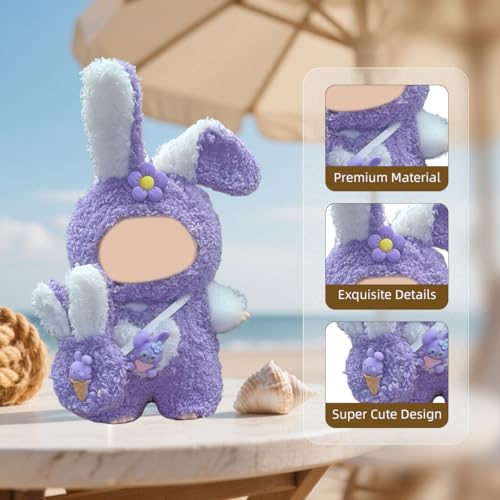 10 Pack Compatible for Labubu Clothes,17cm Doll Clothes Cute Outfits Stylish Accessories Designer Hat Dress Shirt Set Compatible for Labubu Birthday Party Decoration Gift (Adorable, 17cm) — view 3