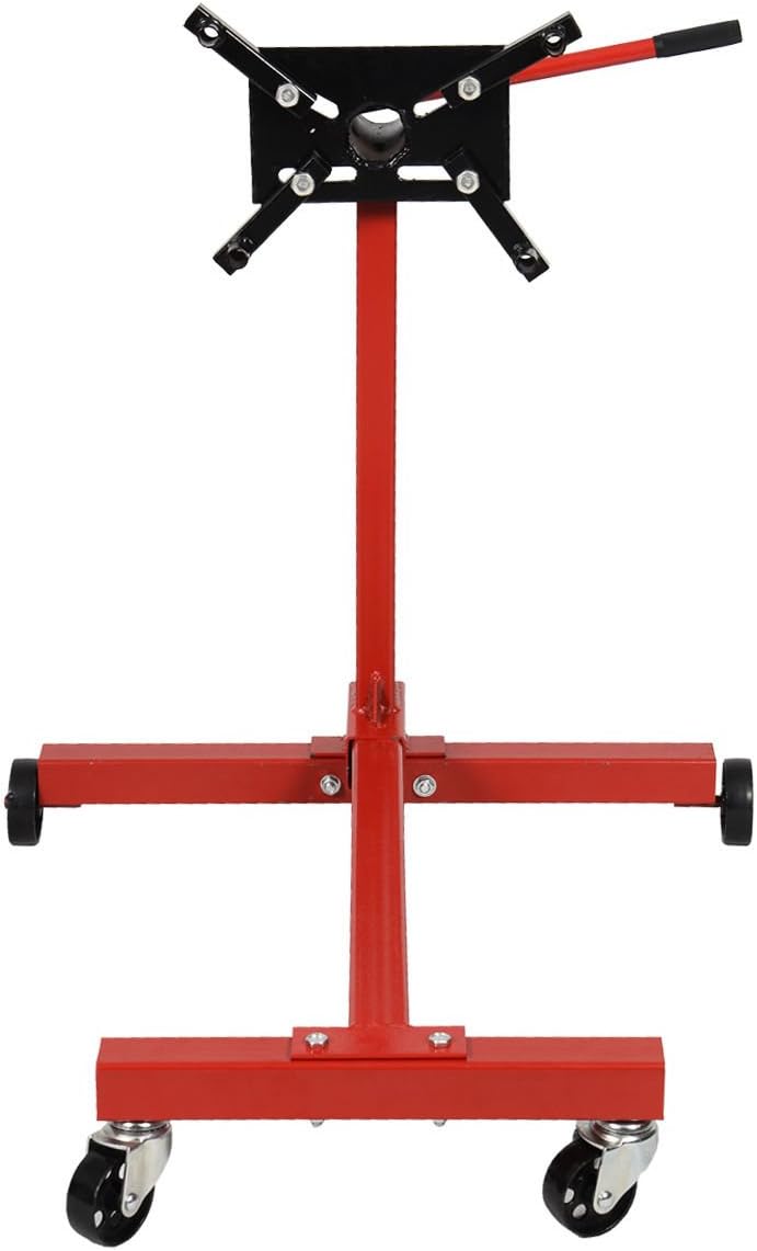 GHP Automotive 1000lb Pro Engine Stand Hoist Lift Rotating 4 Leg Type Motor