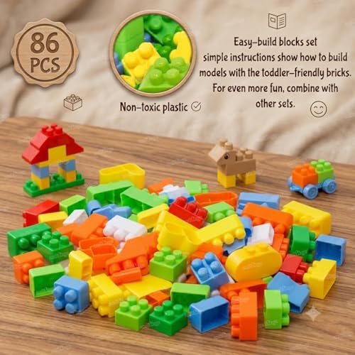 Image of Zest 4 Toyz 86pcs Building Blocks for Kids Construction Toy Puzzle Games for Boys & Girls Educational and Learning Toy for Children (Multicolor)
