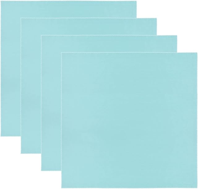 wisdompro Extra Large (16x16 inch) 4-Pack Microfiber Cleaning Cloth For Laptop, LCD TV/Computer Screen/Monitor, Tablet, Camera Lens, Glass, Lenses, Phone, iPhone, iPad, other Delicate Surface - Mint