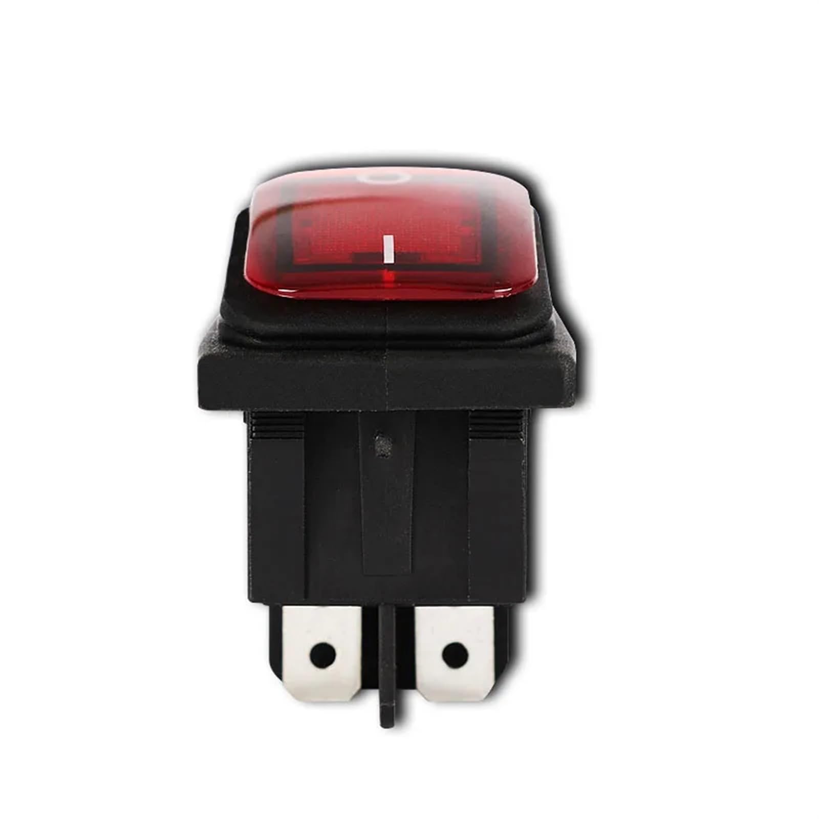Interrupteur à bascule 12 V 220 V 4 broches marche/arrêt 250 V 4 broches 16 A 2 positions eau 20 A DC 24 V fusée 22 mm interrupteur KCD4 RL2 2X1N 10 pièces(Black Switch)