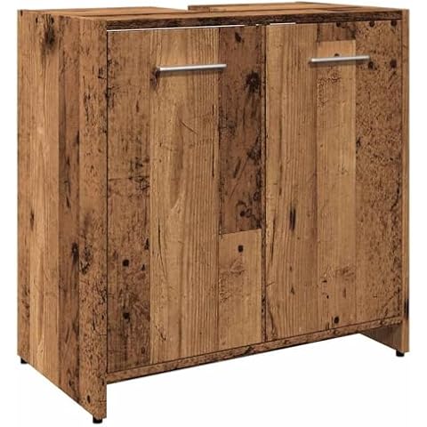 vidaXL Modern Bathroom Sink Cabinet with Storage Cover