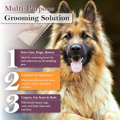 SleekEZ Dog Brush, Cat Brush, & Horse Brush | Pet Hair Removal Tool | Dog Grooming Kit & Pet Supplies | Dog Grooming Supplies - Image 4
