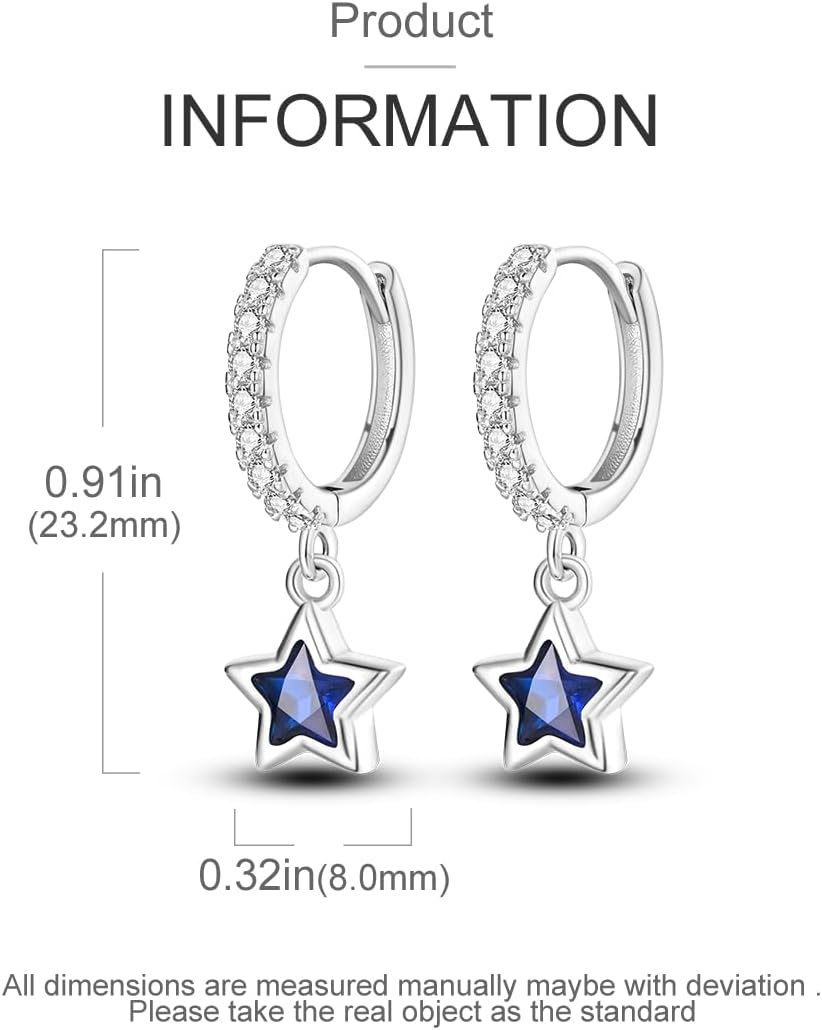 MULA 925 Sterling Silver Drop Dangle Earrings for Women Fashion Hoop Earrings - Image 4