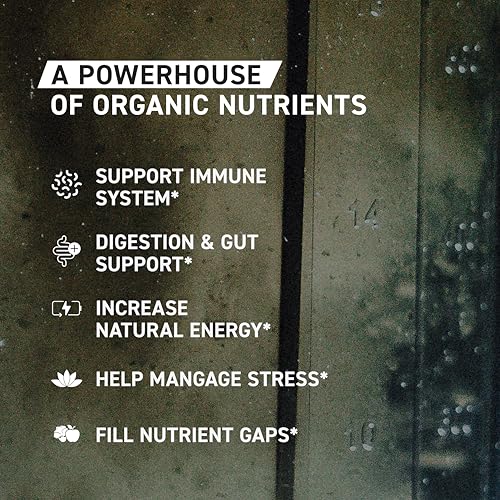 Image of Kaged Organic Greens Powder | Apple Cinnamon | Outlive 100 Superfood & Greens Powder | Apple Cider Vinegar, Supergreens, Ashwagandha | Vitamins & Minerals | Supplements for Men & Women | 30 Servings