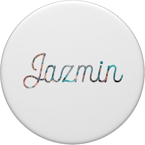 Miniatura 3 de Jazmin - Blanco minimalista verde azulado rosa personalizado nombre PopSockets PopGrip agarre intercambiable para teléfonos y tabletas