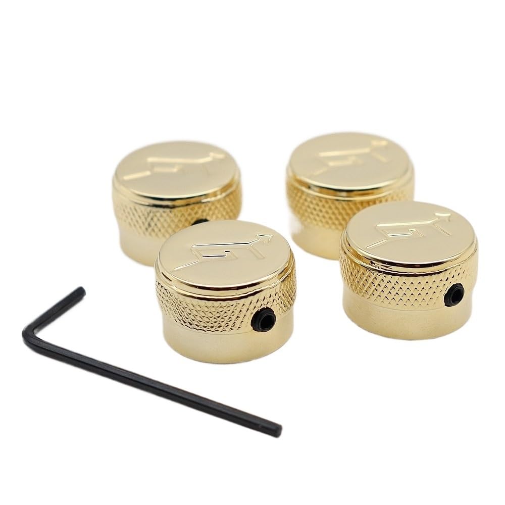 4-teiliges Knauf-Set mit Pfeilsteuerung für E-Gitarre, kompatibel mit verschiedenen Instrumenten, perfekt für Anpassungs- und DIY-Projekte