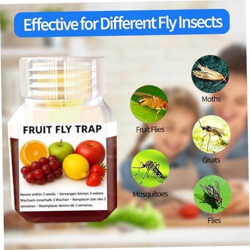 Trampa para moscas de la fruta para eliminar mosquitos molestos de la encimera y despensa 6