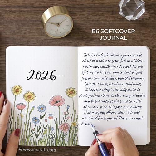 Image of NEORAH - B6 Dotgrid Notebook SOFT COVER |Organiser REFILL |Dotted notebook Journal | 110 GSM |160 pages (Size 17.5 cm x 12.5 cm)Planner Journaling Writing Note Taking Diary,Travellers Journal - BLACK