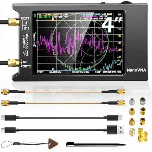 GOOZEEZOO NanoVNA-H4 Vector Network Analyzer V4.4, 9kHz-1.5GHz