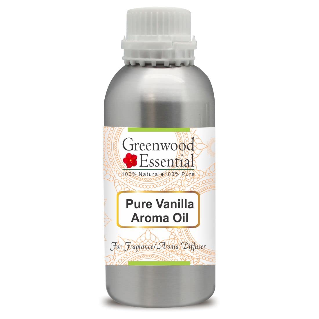 Greenwood Essential Reines Vanille-Aroma-Öl (geeignet für Aroma-Diffuser), 100 % natürlich, therapeutische Qualität, 1250 ml
