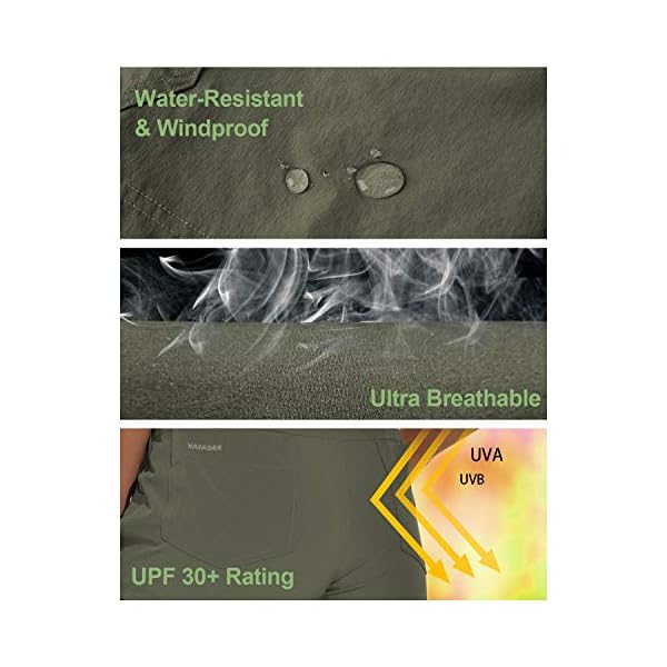 VAYAGER-Womens-Lightweight-Cargo-Shorts-for-HikingCamping-and-Travel-with-6-Pockets-Quick-Dry-Water-Resistant VAYAGER Women's Hiking Cargo Shorts Quick Dry Lightweight Stretch Shorts Golf Fishing Outdoor Casual Shorts Green X-Large