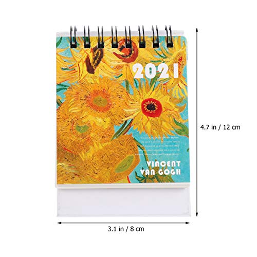 Calendário de mesa aboofan 2021 mini calendário mensal de mesa ano acadêmico em pé calendário de mes