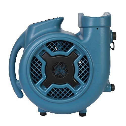 Image of XPOWER X-830 Pro 1 HP 3600 CFM Centrifugal Air Mover, Carpet Dryer, Floor Fan, Blower, for Water Damage Restoration, Janitorial, Plumbing, Home Use Blue