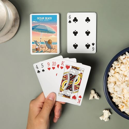 Lantern Press Naipes Poker Ocean Beach New Jersey miniatura 2