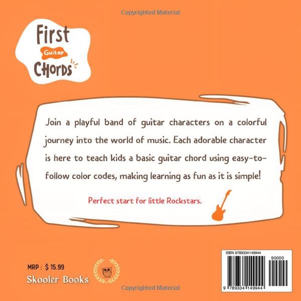 Image of First Guitar Chords: Learn with Colors (Childrens Music Instruction)