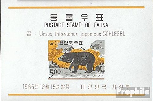 Prophila Collection Sud-Corea Block244 (Completa Edizione) 1966 Wildlife (Francobolli per i Collezionisti) Altri mammiferi