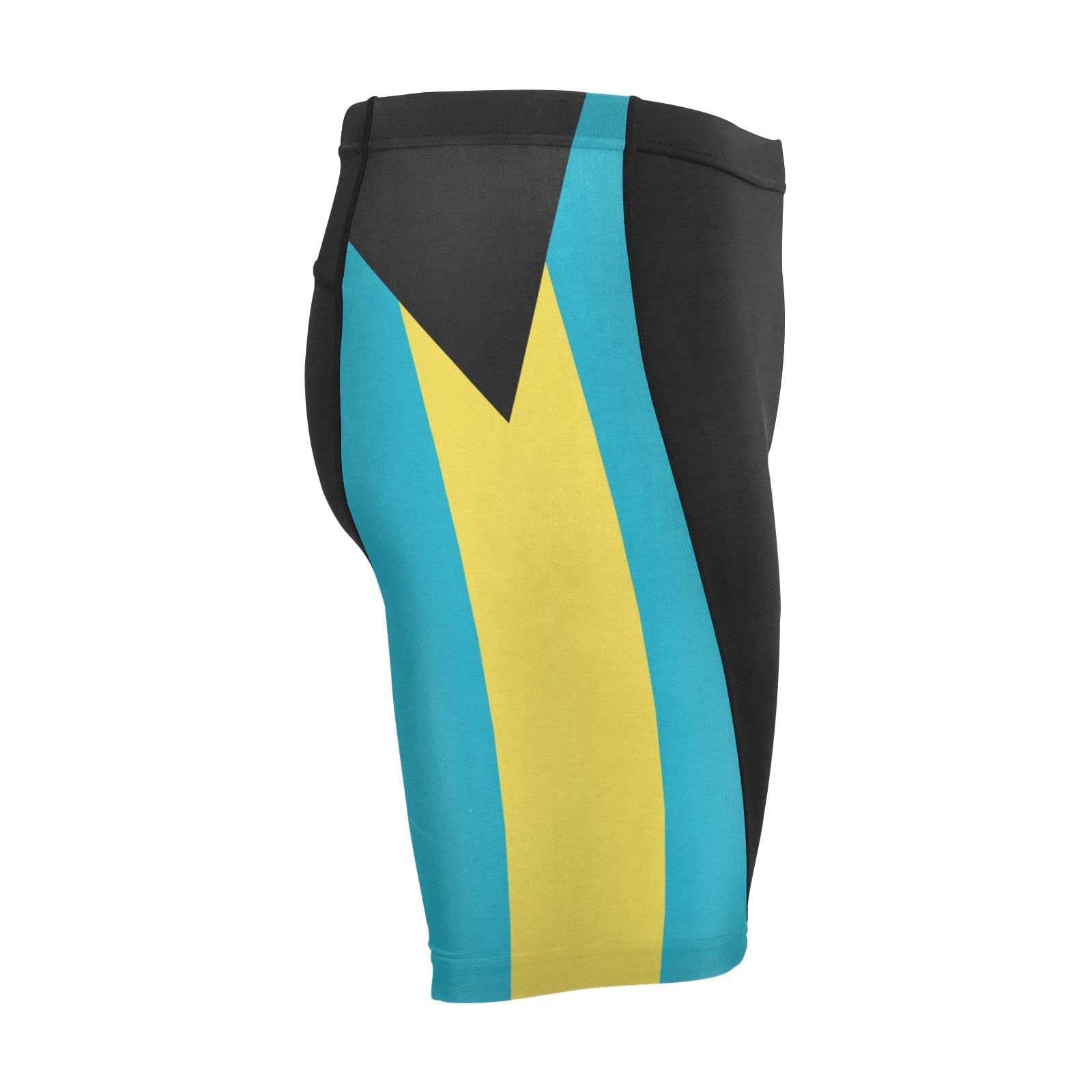 The Bahamas Flag Men's Bike Shorts Padded Cycling Bicycle Biking Shorts Tight Multicolor
